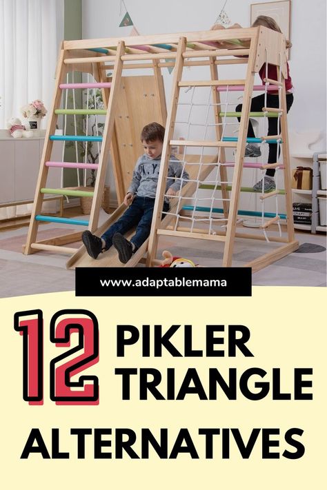 Pikler triangles are great gift ideas for birthdays or Christmas, but sometimes, you just want something way better or maybe cheaper.

Check out some Pikler triangle alternatives here that are more or less cost than a Pikler, while some only cost $50! Cnc Manufacturing, Pikler Triangle, Non Toy Gifts, Educational Toys For Toddlers, Waldorf Education, Environmental Awareness, Climbing Wall, First Birthday Gifts, In Between