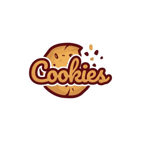 Cookies Logo Design, Shape Typography, Cafe Cartoon, Cafe Creative, Fresh Typography, Sweet Business, Cookies Logo, Creative Symbol, Graphic Designer Studio