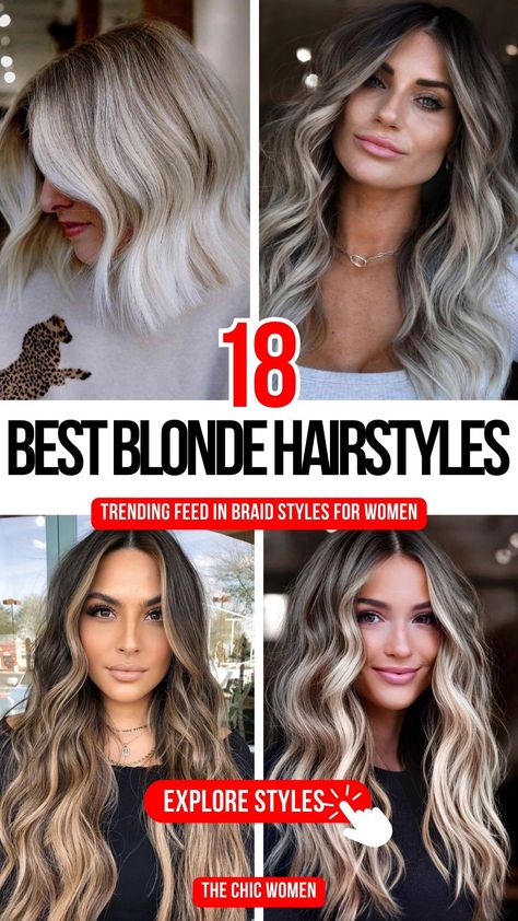 Best Blonde Hairstyles with Dark Underneath Ideas Light And Dark Highlights Blondes, Darker Toned Blonde Hair, Blonde Hair With Dark Streaks, Darker Hair For Blondes, Hair Color For Dark Blonde Hair, Dark Hair With Icy Blonde Highlights, Blond Hair With Black Highlights, Blonde Hair With Blended Roots, Black To Blonde Hair Before And After