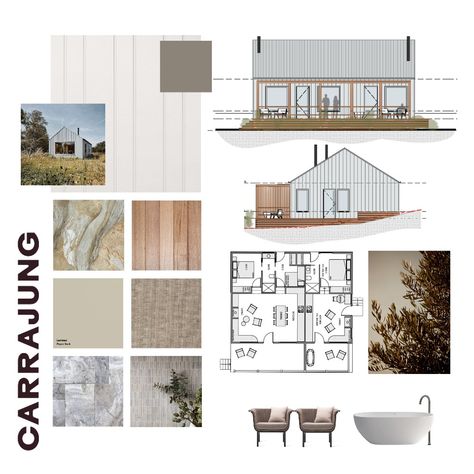 Facade-Exterior-Mood-Board Facade Mood Board, Brushed Concrete, Concrete Cladding, Cladding Texture, James Hardie, Exterior Cladding, Farmhouse Homes, Mood Board, Exterior