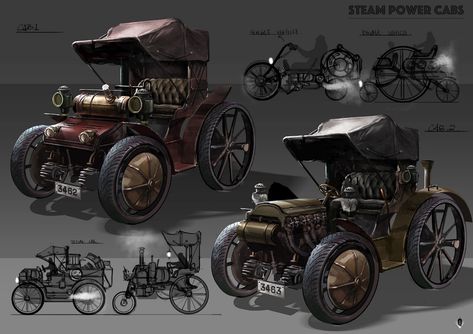 Dieselpunk Western, Persia Architecture, Train Concept Art, Steampunk Automobile, Dieselpunk Vehicles, Steampunk Vehicle, Steampunk City, Steampunk Artwork, Caravan Renovation