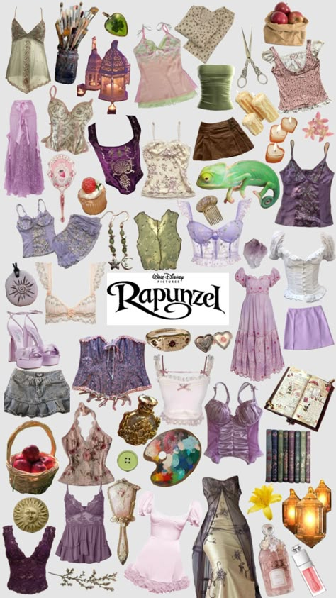 #rapunzel #tangled #disney #movies #aesthetic #purple #rapunzelaesthetic #disneyaesthetic #princess #princesscore #coquette Disney Movies Aesthetic, Repunzel Dress, Disney Princess Disneybound, Rapunzel Halloween Costume, Rapunzel Outfit, Disney Princess Inspired Outfits, Disney Bound Outfits Casual, Tangled Disney, Princess Inspired Outfits