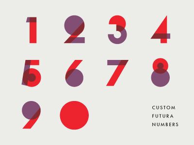 Futura numbers - not a type specimen but I like how they used colors and transparency. 2 Design Number, Numbered List Design, 3 Number Design, Number Fonts Design Graphics, Number Two Design, Numbering Design, Geometric Numbers, Typography Numbers Design, 30 Typography Number