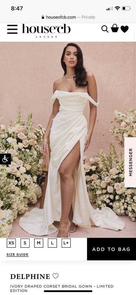 House Of Cb Wedding Dress, Sleek Modern Wedding Dress, House Of Cb Wedding, Sleek Modern Wedding, Ivory Drapes, Duchess Satin, Modern Wedding Dress, Wedding Mood, House Of Cb