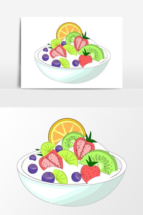 Salad Drawing, Salad Design, Images Cartoon, Fruit Salad, Cartoon Drawings, Png Images, Design Elements, Salad, Fruit