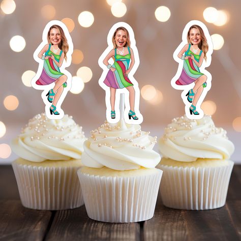 Make your 30th birthday celebration unforgettable with these 13 Going on 30-inspired custom face toppers! Perfect for fans of Jenna Rink and her iconic style, these face cupcake toppers are ideal for adding a playful, nostalgic touch to your party decor. Details: *Customizable Design: Personalize with your photo to create unique face toppers. *Versatile Use: Use as cupcake toppers, cake decorations, or party accents. *Made to Order: Each topper is tailored to your specifications. *Printable Format: Delivered as an 8.5x11 inch high-resolution digital file, ready to print at home or at your local print shop. *Easy to Use: Simply print, cut, and attach to sticks for instant party-ready decor. Why You'll Love It: *Celebrate your milestone 30th birthday with a fun and quirky twist that pays hom