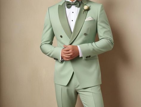 Sage Green Suits For Men Wedding, Blazer Outfits For Men, Green Blazer Outfit, Green Suit Men, Wedding Wardrobe, Green Tuxedo, Mens Wedding Attire, Tailored Suit, Body Measurement