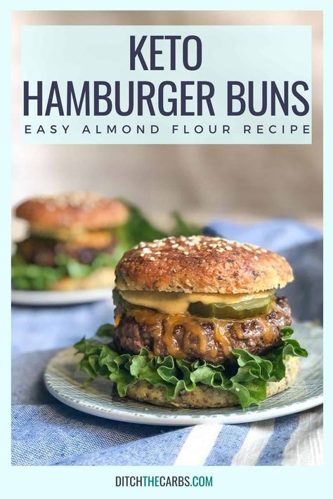 Keto Hamburger Buns, Mini Burger Buns, Keto Hamburger, Fathead Dough Recipe, Sandwich Buns, Hamburger Bun Recipe, Keto Buns, Keto Burger, Bread Substitute