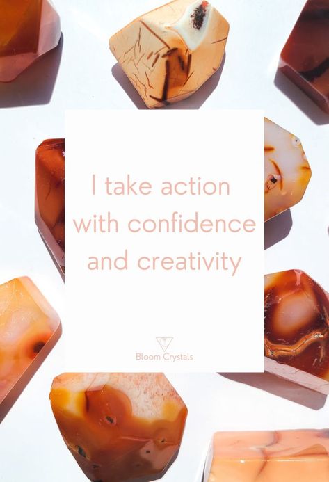 carnelian confidence affirmation Affirmation For Confidence, Carnelian Meaning, Carnelian Crystal, Healing Properties, Quartz Crystal, Crystal Healing, Affirmations, Healing, Confidence