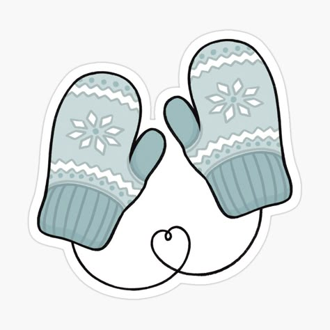 Get my art printed on awesome products. Support me at Redbubble #RBandME: https://www.redbubble.com/i/sticker/Mittens-by-Art-by-Chimerah/156012839.EJUG5?asc=u Gloves Drawing, Winter Stickers, Canva Planner, Kindle Stickers, Winter Mittens, Hand Gloves, Blue Winter, Meme Stickers, Sticker Ideas