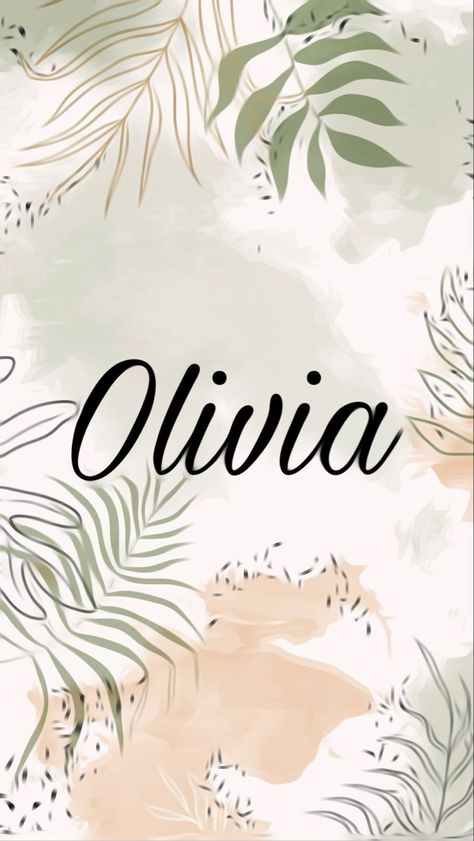 Olivia Name Tattoo, Elena Name, Olivia Name, Glittery Wallpaper, Cute Summer Wallpapers, Name Wallpaper, Summer Wallpaper, Girl Wallpaper, Room Posters