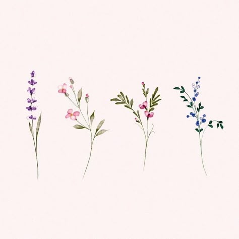 Italy Tattoo, Tiny Flower Tattoos, Cage Tattoos, Wildflower Drawing, Wedding Ring Tattoo, Wildflower Tattoo, Wild Tattoo, Small Pretty Tattoos, Botanical Wall Decor