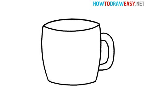 Mug How to Draw #Mug #CoffeeMug #EasyDrawing #HowtoDrawaMug #MugSketch #DrawingSketches #Kitchenware #KitchenwareDrawing #ArtWork #ArtSketches #TeaMug #Tea #Coffee #CoffeeCup #MugDesignes Mug Drawing Simple, Coffee Mug Drawing, Alphabet Letters To Print, Elementary Drawing, Mug Drawing, Doodle Art For Beginners, Simple Drawings, Drawing Lessons For Kids, Draw Easy