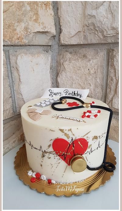 Birthday Cake For Nurse, Medical Cake Ideas Doctors, Cake For Nurse, Nurse Birthday Cake, Doctor Birthday Cake, Doctor Graduation Cake, Nursing Graduation Cakes, Medical Cake, Tårta Design