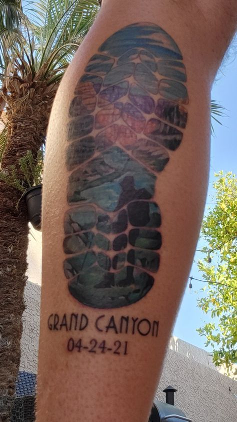 Canyon Tattoo Ideas, Grand Canyon Tattoo Ideas, Grand Canyon Tattoo, Canyon Tattoo, Grand Canyon Rim To Rim, Providence Canyon, Hiking Tattoo, Grand Canyon, Tatting