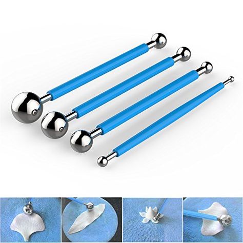 Amazon.com: DIY Cake tools, AmyTalk 4Pcs Metal Ball Baking Fondant Cake Tools Stainless Steel 8 Head Pen for Sugar Flower: Gateway Cake Flower Decor, Turntable Cake, Cake Decorating Turntable, Dot Painting Tools, Fondant Tools, Embossing Tool, Cake Tools, Sugar Craft, Diy Baking