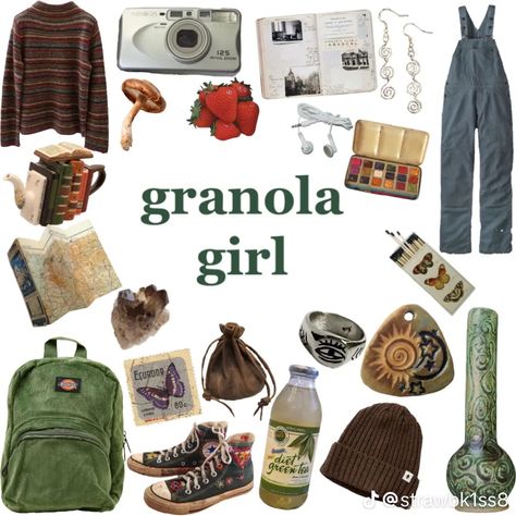 Granola Core, Aesthetic Starter Pack, Niche Aesthetic, Granola Girl Aesthetic, Adidas Girl, Granola Girl, Mood Board Fashion, Starter Pack, Random Things