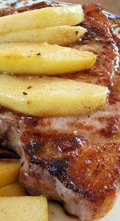 Caramel Apple Pork Chops, Pumpkin Eggnog, Pork Chops And Apples, Gingerbread Pumpkin, Pork Kabobs, Pork Loin Roast Recipes, Pork Entrees, Apple Pork, Apple Pork Chops