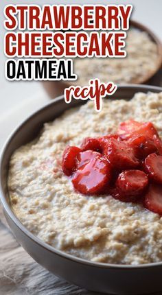 Amp up your morning breakfast oatmeal with this Strawberry Cheesecake Oatmeal recipe. It's easy to make on the stovetop, and you can even garnish it with cinnamon, honey, or extra cream cheese! Cheesecake Oatmeal, Oatmeal Diet, Breakfast Oatmeal Recipes, Breakfast Oatmeal, Cinnamon Honey, Healthy Food Habits, Oatmeal Recipe, Healthy Food Facts, Cheap Healthy Meals