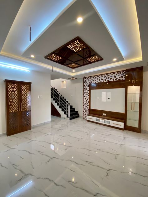 Interior Design Pup Design For Hall Latest, 3bhk Duplex House, Tiles Design For Hall, Modern False Ceiling Design, Ceiling Design For Hall, Living Room False Ceiling Design, Room False Ceiling Design, Modern Ceiling Design, Modern False Ceiling