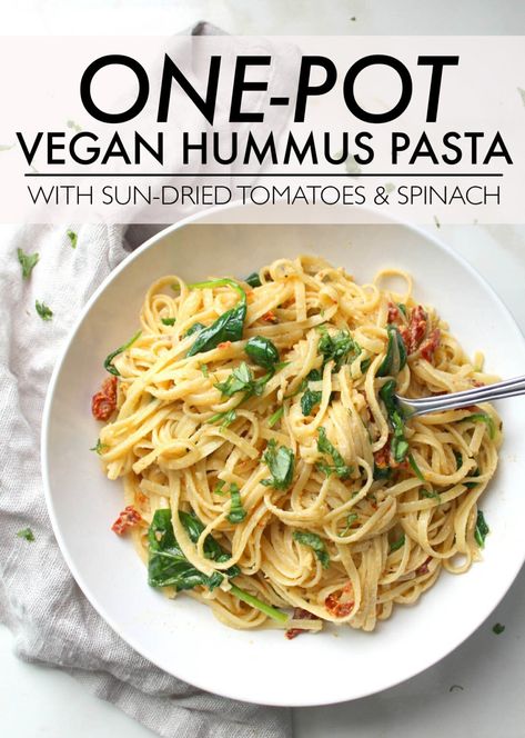 Vegan Hummus Pasta, Hummus Pasta, Vegan Pasta Dish, Creamy Hummus, Pastas Recipes, Sauce Pasta, Vegan Pasta Recipes, Pasta Pot, Vegan Hummus