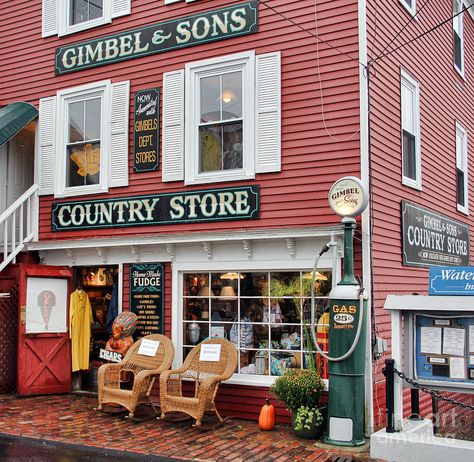 Gimbel & Sons Country Store Photograph - Gimbel And Sons Country Store by Jack Schultz Dream Garage Workshop, General Store Ideas, Smallville Clark Kent, Old General Stores, Vintage Grocery, Nantucket Cottage, Store Architecture, Country Stores, Storefront Signs