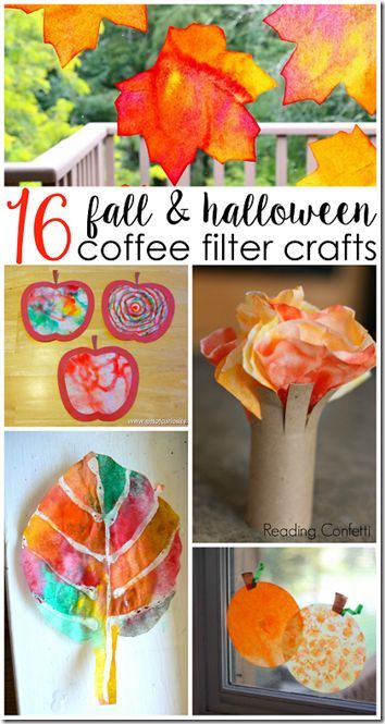 16 fun, creative, and unique Coffee Filter fall crafts for kids! Coffee Filter Crafts For Kids, Crafts Fall, November Crafts, Coffee Filter Crafts, Fall Art Projects, 13 November, Fall Preschool, Fall And Halloween, Unique Fall