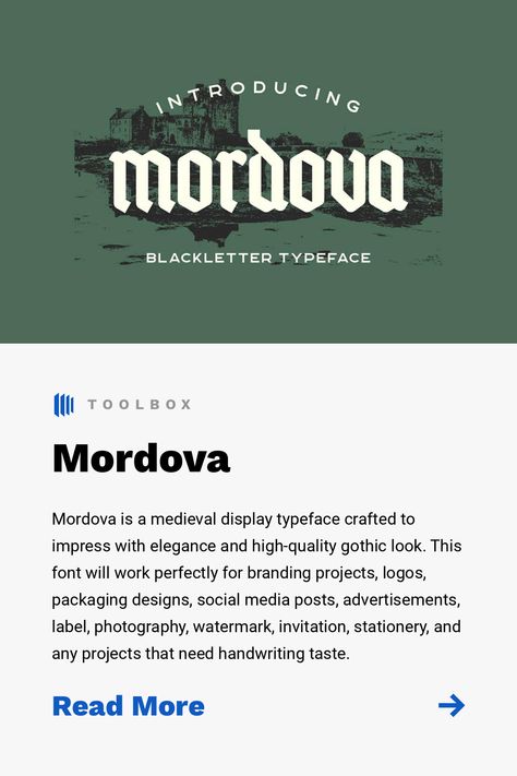 Mordova, the dark city, is a mysterious and dangerous place. It is home to many creatures of the night, and those who enter are never seen German Gothic Font, Gothic Font Logo, Medieval Typeface, Medieval Branding, 4 Letter Logo, Medieval Graphic Design, Gothic Branding, Medieval Typography, Medieval Logo