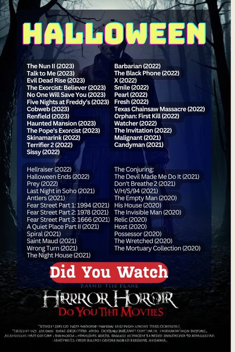 halloween movies list
halloween movies list 31 days
halloween movies list horror films
halloween movies list for kids
halloween movies list disney plus
halloween movies list 2024
halloween movies list kids
halloween movies list 31 days not scary
halloween movies list bullet journal
halloween movies list disney 31 Horror Movies For Halloween, Horror Movie List, Halloween Movies Scary, Top Halloween Movies, Family Friendly Halloween Movies, New Halloween Movie, Halloween Movies List, Horror Movies List, Disney Horror