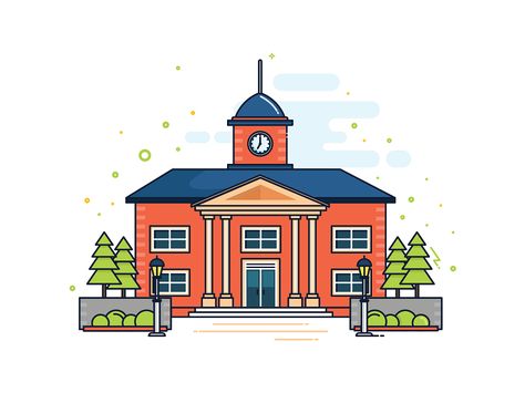 College Illustration for Education Website University Illustration Building, Illustration Art Aesthetic, University Illustration, College Illustration, Decor Notebook, Team Illustration, Character Design Graphic, Illustration Building, Cartoon Building