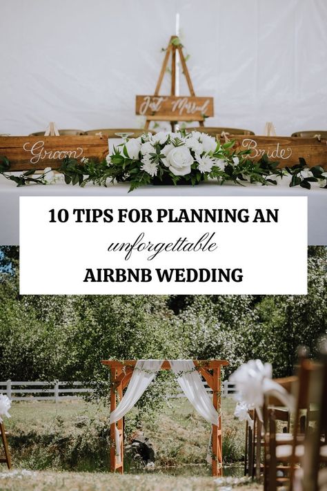 Diy Airbnb Wedding, Air B And B Wedding, Airbnb Destination Wedding, Wedding Sites Ideas, Air Bnb Wedding Reception, Airbnb Micro Wedding, Airbnb Wedding Reception, Air Bnb Wedding Ideas, Airbnb Wedding Decor