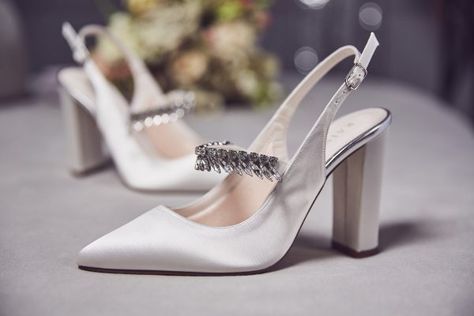 Bridal shoes block heel