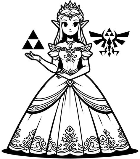 Zelda Coloring Pages - 31 Sheets to Color for Fans Link Zelda Coloring Pages, Zelda Line Art, Link Coloring Pages, Legend Of Zelda Coloring Pages, Zelda Stencil, Legend Of Zelda Coloring Pages Free Printable, Zelda Coloring Pages, Zelda Logo, Triforce Symbol