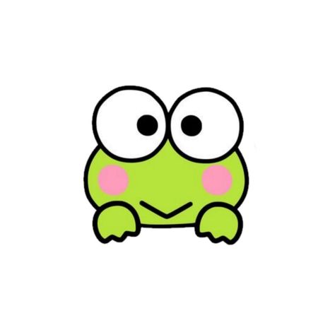 Sanrio Frog Icon, Keroppi Png Icon, Kerropi Drawings, Keropi Sanrio, Keroppi Png, Keroppi Icon, Hello Kitty Frog, Frog Emoji, Paper Room Decor