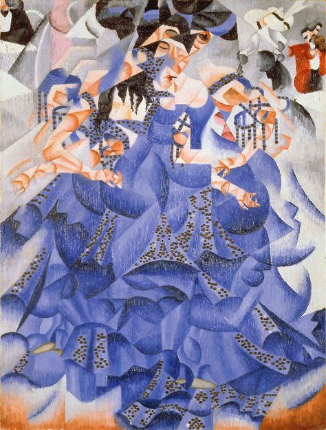 Blue Dancer by Gino Severini | Obelisk Art History Futurist Painting, Loie Fuller, Gino Severini, Italian Futurism, Giacomo Balla, Umberto Boccioni, Win Art, Futurism Art, Painting Canvases