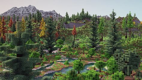 A Minecraft mod that revamps the terrain generation to look more like a generated landscape than a bunch of individual biomes. Landscape Minecraft, Construction Minecraft, Minecraft House Plans, Bangunan Minecraft, Minecraft Mod, Minecraft Medieval, Minecraft Plans, Minecraft Construction, Minecraft Survival