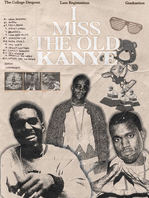 Vintage Kanye Poster, Vintage Music Posters Kanye West, Kayne West Poster Vintage, Rap Poster Prints, Kanye Posters Aesthetic, Kanye Poster Prints, Kanye West Prints, Kanye Posters For Room, Old Kanye West Aesthetic