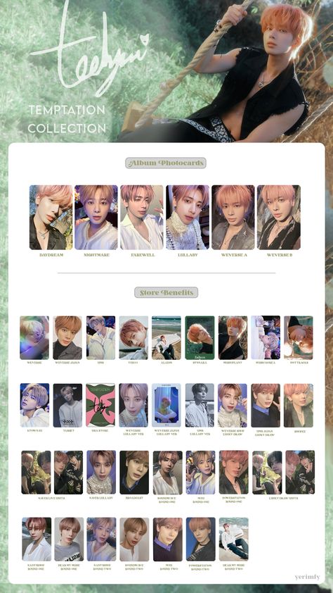 Txt Taehyun Temptation, Taehyun Temptation, Photo Card Template, Txt Taehyun, Card Template, Photo Cards