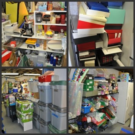 We decluttered our over-stuffed basement in just 29 days! Here's how to declutter YOUR basement! (Great tips here!) Big Basement, Store Kitchen Appliances, Basement Organization, Outdoor Kitchen Appliances, Basement Storage, Basement Makeover, Declutter Your Life, Organized Mom, Unfinished Basement