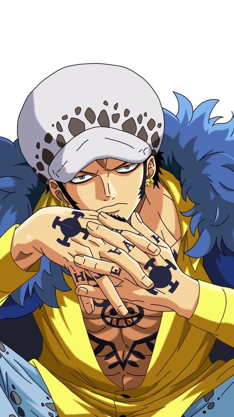 Law One Piece Reference, Trafalgar Law Tattoo, Law Op, Law Trafalgar, Trafalgar Law Wallpapers, Doflamingo Wallpaper, Law One Piece, Anime Crush, Ace One Piece