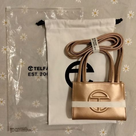 NWT Telfar Copper Small Shopping Tote Bag Telfar Bag, Cloth Pouch, Shopping Tote Bag, Shopping Tote, Small Shop, Ted Baker Icon Bag, Copper, Pouch, Packaging