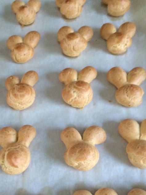 Bunny cream puff shells Filling For Puff Pastry Shells, Easter Cream Puffs, Bunny Cream Puffs, Moms Cream Puffs, Mom's Famous Cream Puffs, Easter Bunny Puff Pastry Dessert, Cream Puff, Cream Puffs, Easter Ideas