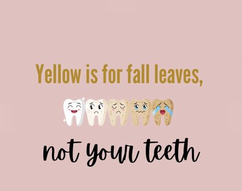 Dental Quotes Positive, Fall Orthodontic Marketing, Dental Hygiene Quotes, Teeth Whitening Aesthetic, Dental Hygiene Month, Dental Post Ideas, Dental Instagram Posts, Dental Marketing Ideas, Dental Hygiene Aesthetic