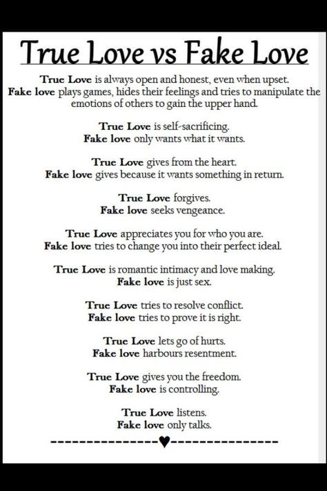 True Love ~vs~ Fake Love True Love Vs Fake Love Quotes, Real Love Vs Fake Love Quotes, Real Love Vs Fake Love, Future Faking Quotes, True Love Vs Fake Love, Fake Love Quotes Relationships, Fake Love Images, Fake Relationship Quotes, Assumption Quotes