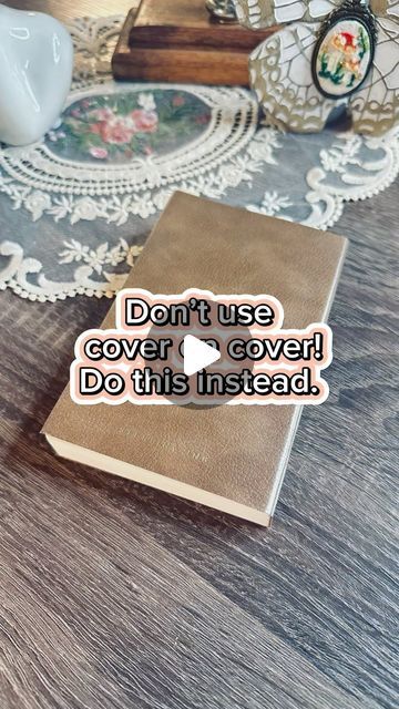 Leather Notebook Covers & Bags on Instagram: "In total time this took me about six minutes to do. I prefer this method of book protection rather than having a vinyl cover over my insert and then putting my insert inside of a leather folio or Travelers notebook like the number 10 you try it let me know, and if you like it or not.

#coveroncover #contactpapercrafts #sterlingink #diy"