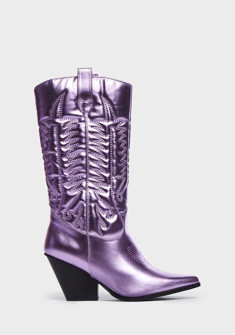 Pointed Toe Cowboy Boots, New Boot Goofin, Cowboy Boots Fashion, High Boots For Women, Female Shoes, 2022 Style, Boots Western, Purple Guy, Embroidered Details