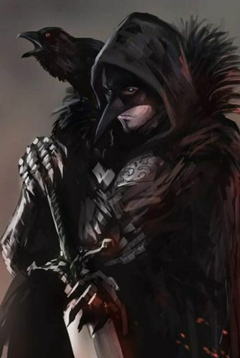 Raven knight Heroic Fantasy, Raven Queen, Forgotten Realms, 다크 판타지, Fantasy Male, Fantasy Warrior, Oblivion, Arte Fantasy, Fantasy Rpg