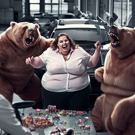 fat angery bears attacking Fat Female Doctors with Candy in a car dealer - Image Creator from Microsoft Bing Female Doctors, Female Doctor, In A Car, A Car, Bing Images, Microsoft, Bears, The Creator, Candy