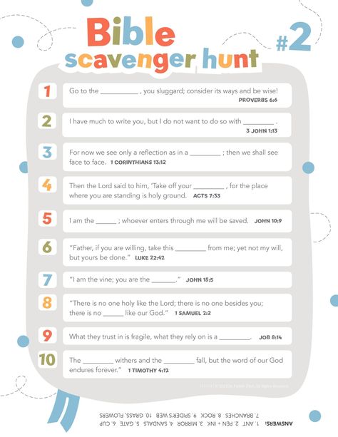 Bible Scavenger Hunt - iMOM Spiritual Scavenger Hunt, Bible Obstacle Course, Bible Scavenger Hunt For Adults, Sunday School Scavenger Hunt For Kids, Church Scavenger Hunt Ideas For Kids, Bible Scavenger Hunt For Youth, Bible Scavenger Hunt For Kids, Bible Verse Scavenger Hunt, Church Scavenger Hunt