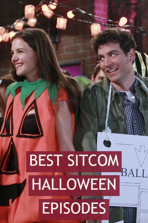 Here are twenty of the best sitcom Halloween episodes from all your favorite comedy shows! #Halloween #HappyHalloween #sitcom #NewGirl #Halloweenepisodes #sitcomHalloweenepisodes Sitcom Costumes Halloween, Tv Sitcom Halloween Costumes, Tv/movie Character Costumes, Tv Show Halloween Costumes Couples, Costume Ideas From Tv Shows, New Girl Halloween Costume, Sitcom Halloween Costumes, Sitcom Costumes, Series Costumes Ideas